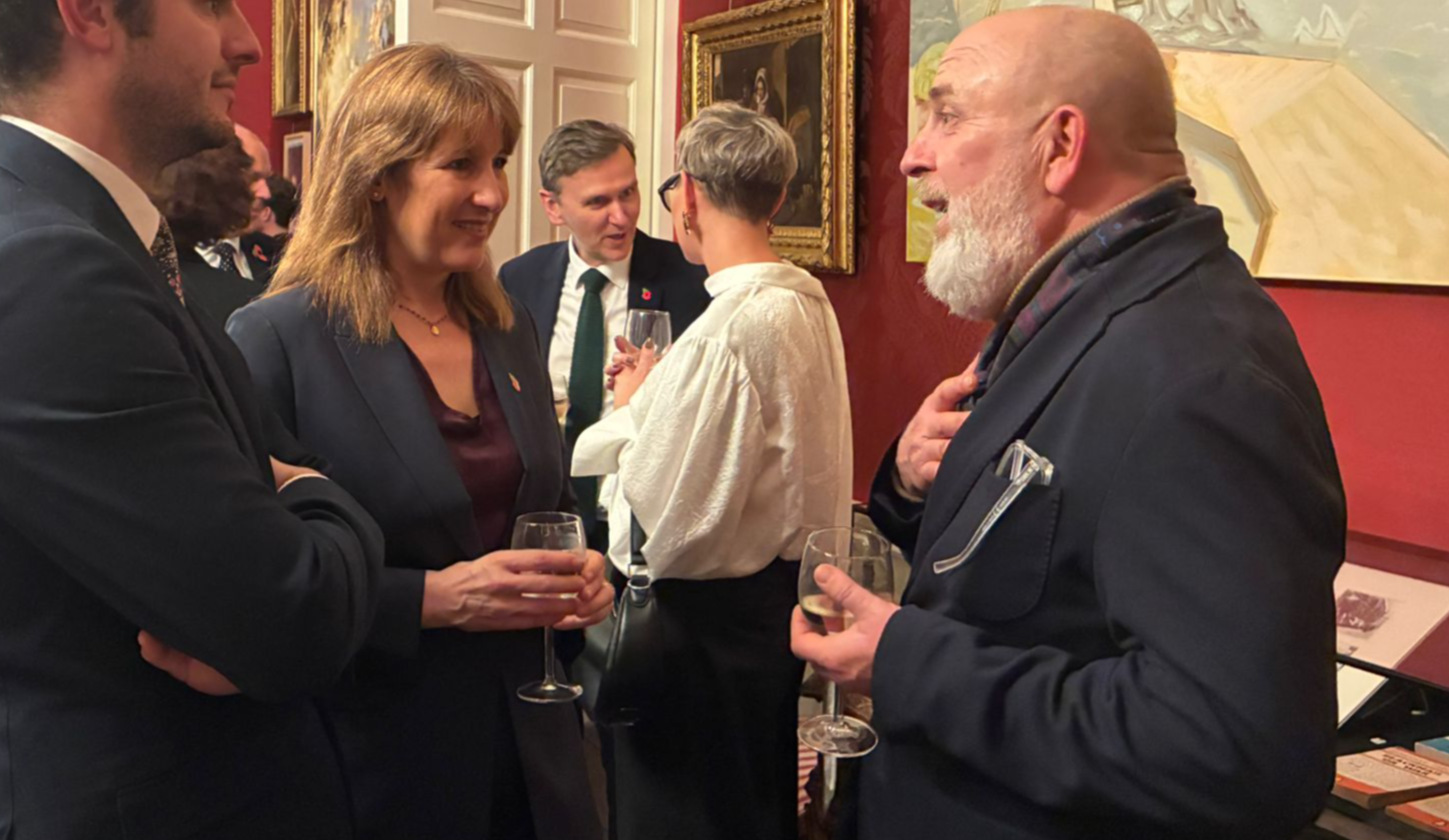 Mark Hubert discussing Ipswich's independent businesses with Chancellor Rachel Reeves