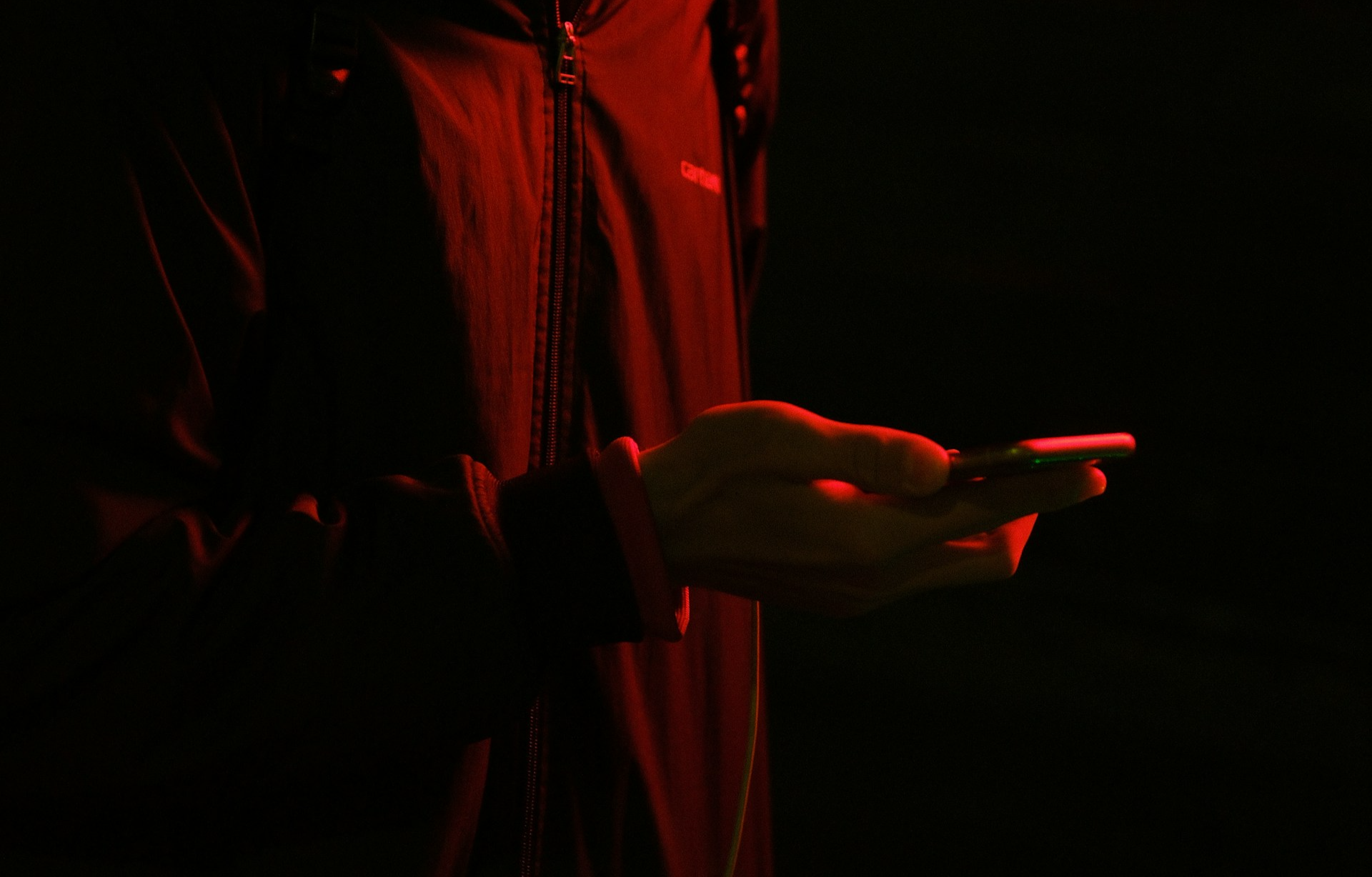 A young boy on his mobile