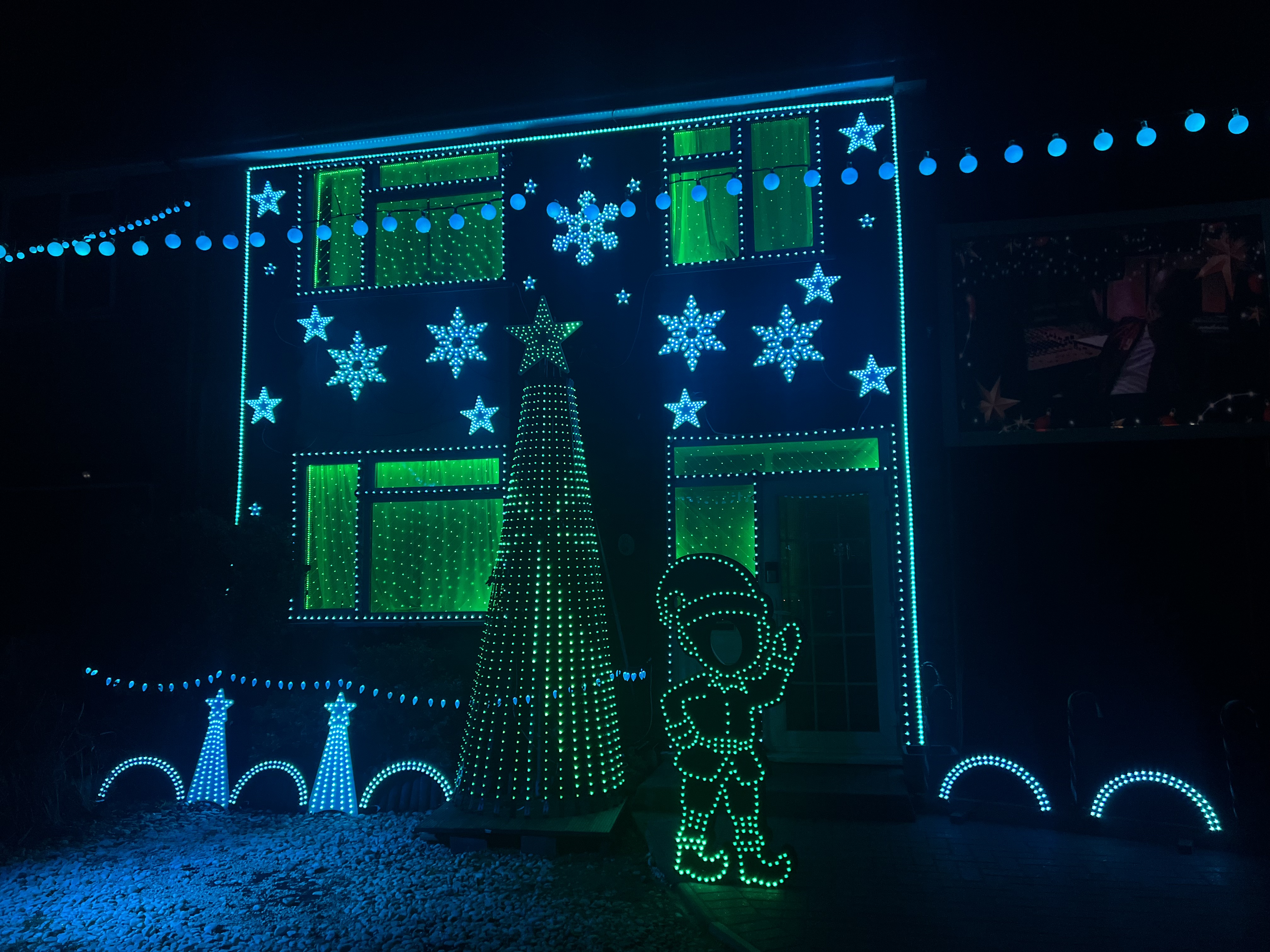 Christmas lights at house