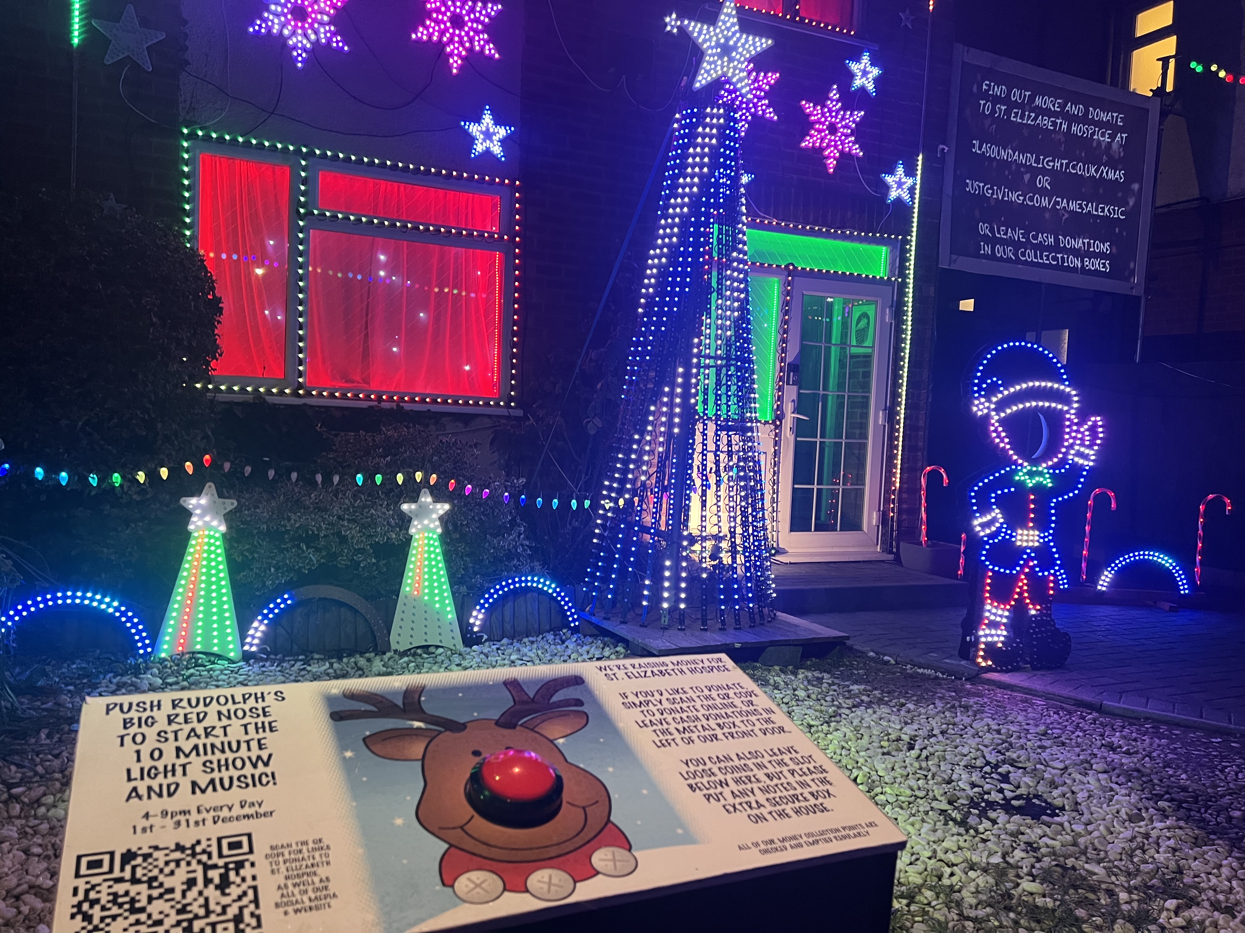 Christmas lights at house