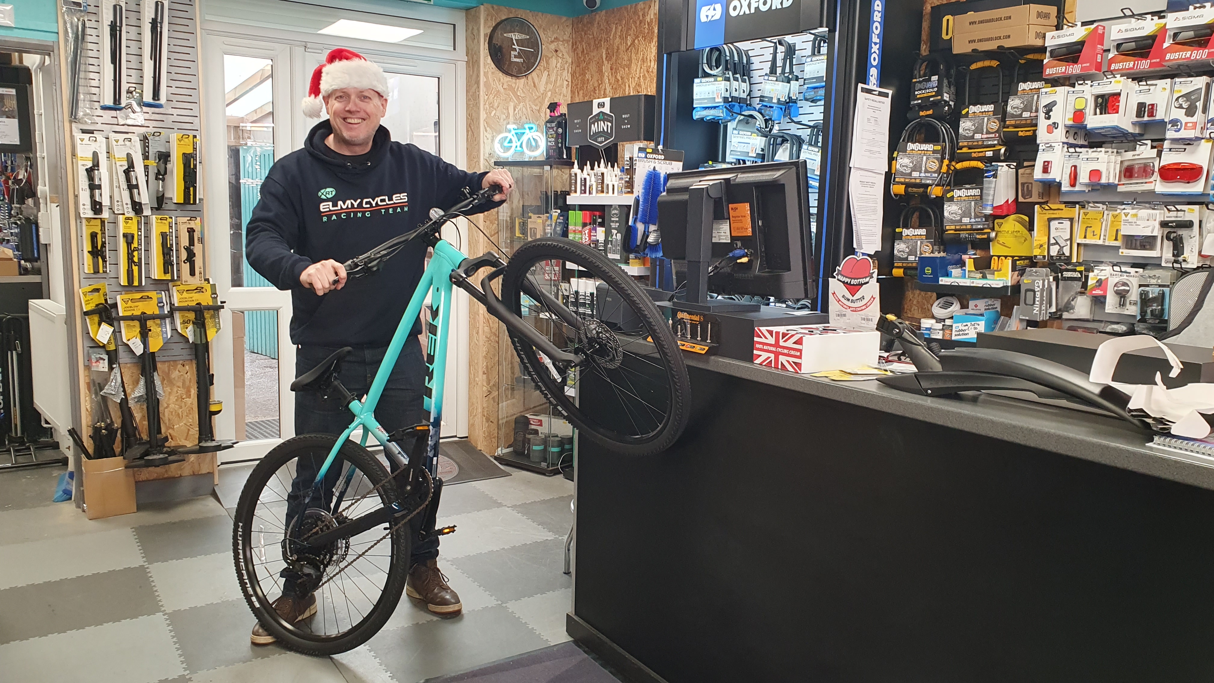 Owner Steve Grimwood inside Elmy Cycles