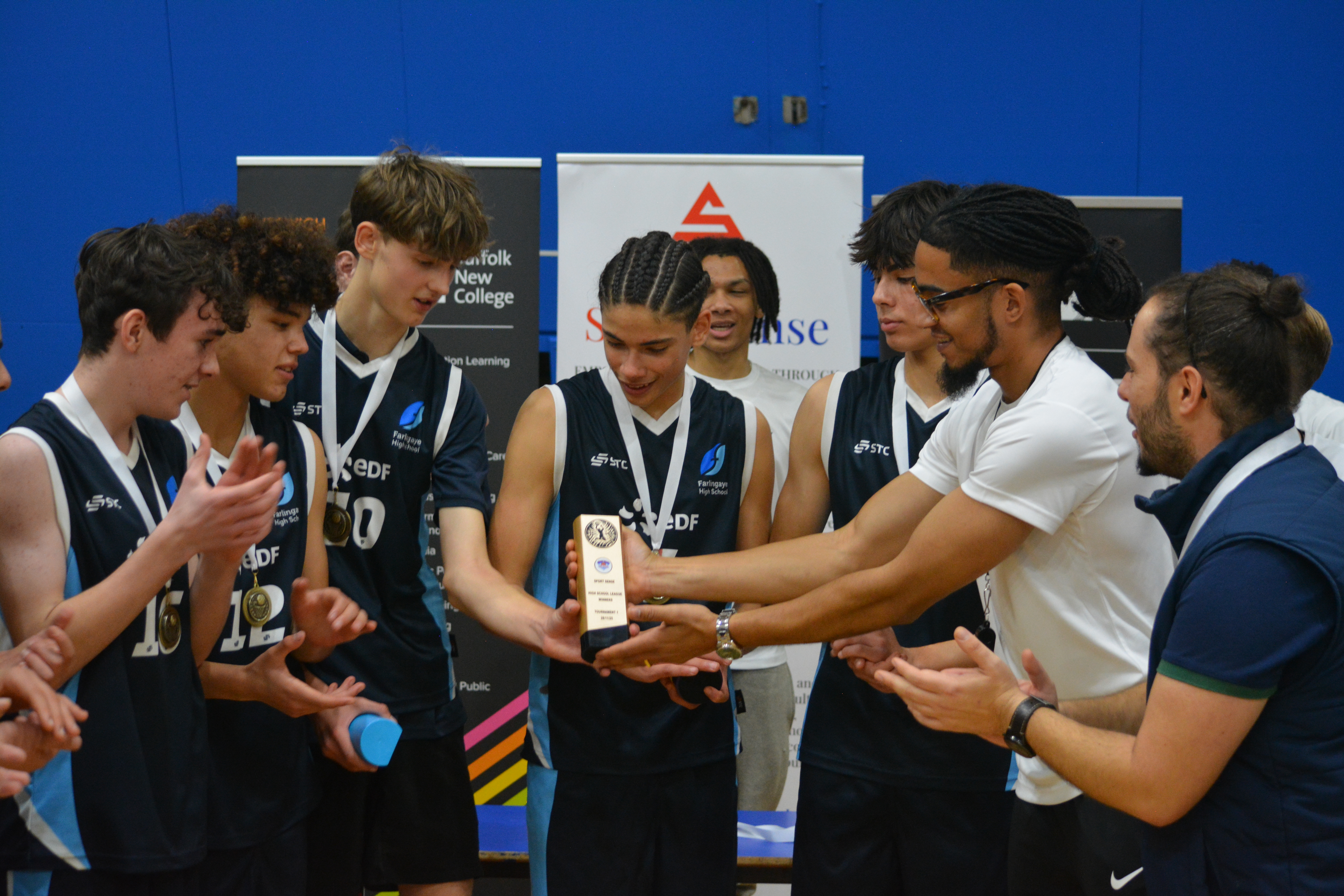 Sport Sense High School Basketball League winners Farlingaye High School