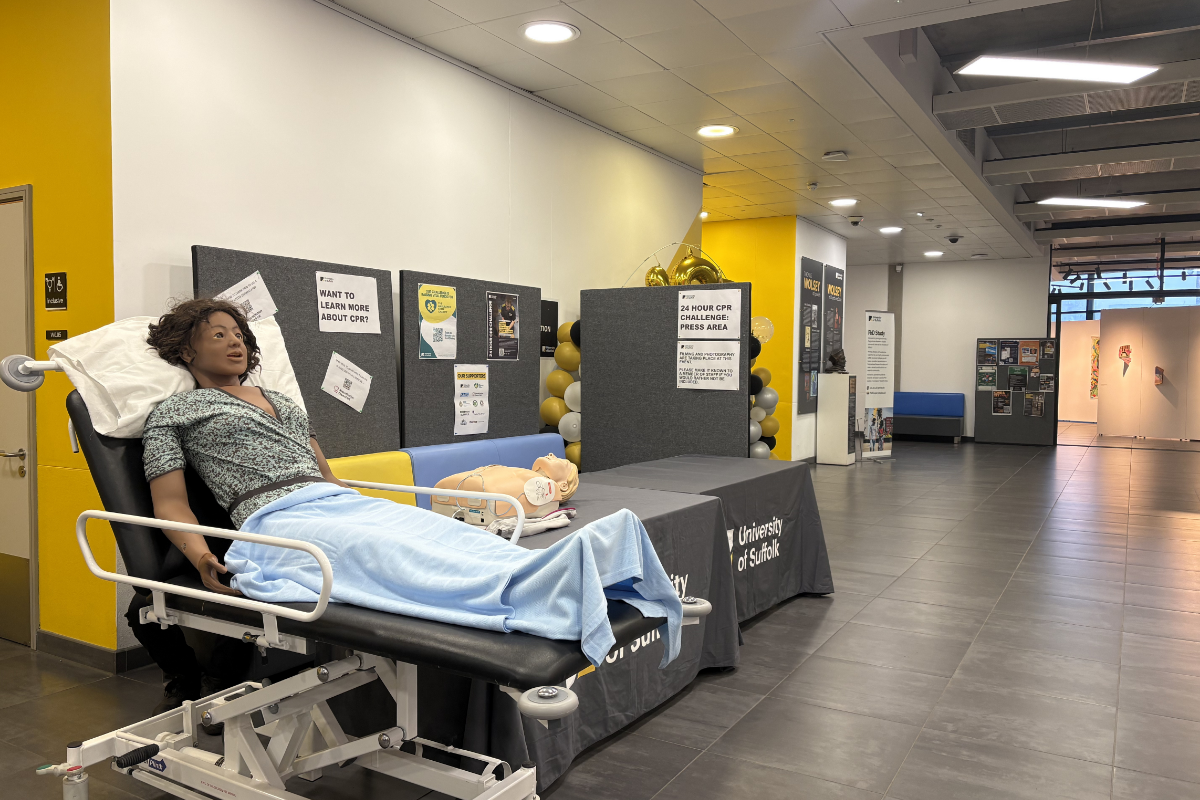 Medical training equipment at University of Suffolk