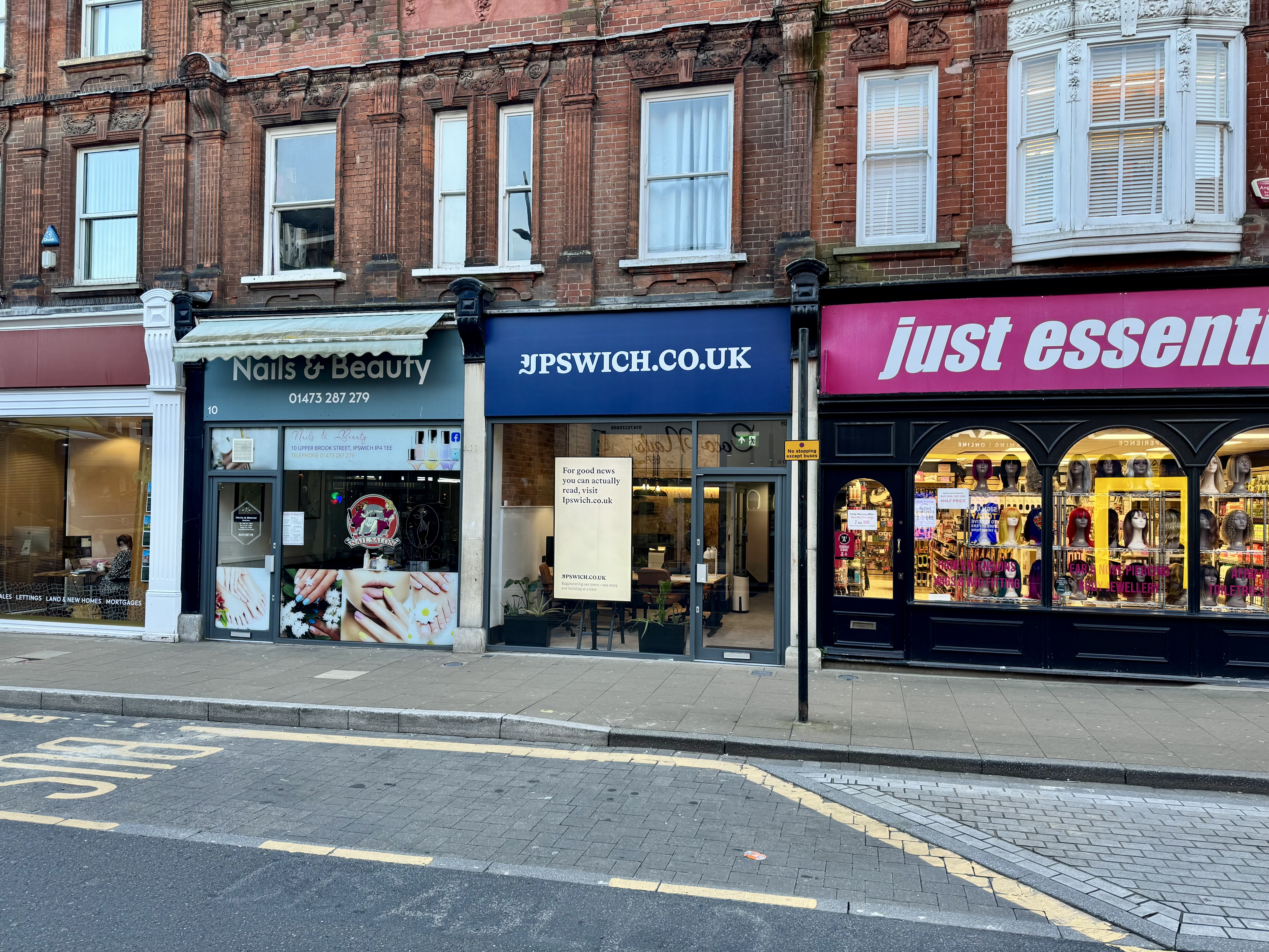Ipswich.co.uk's newsroom and content studio, Upperbrooks, on Upper Brook Street in Ipswich
