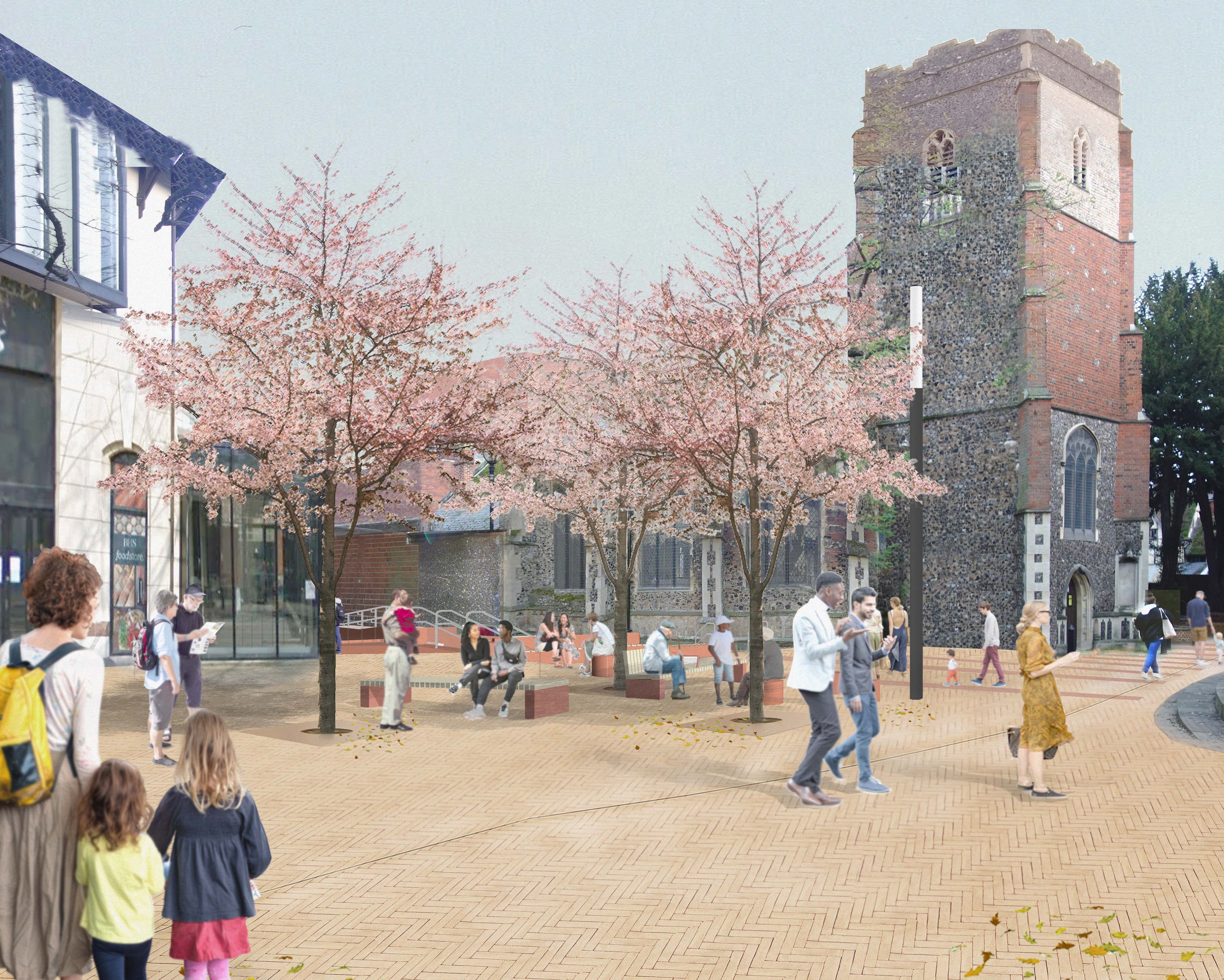 Render of how Arras Square could look after its revamp