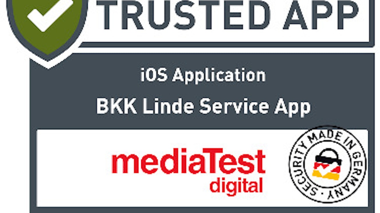 Trusted App Siegel - BKK Linde Service App