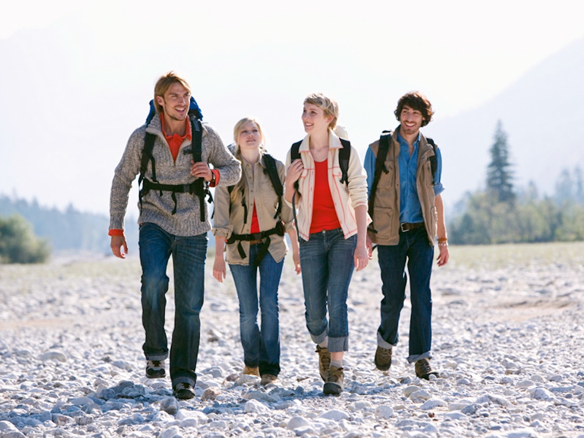 Gruppe beim Wandern Gruppe beim Wandern