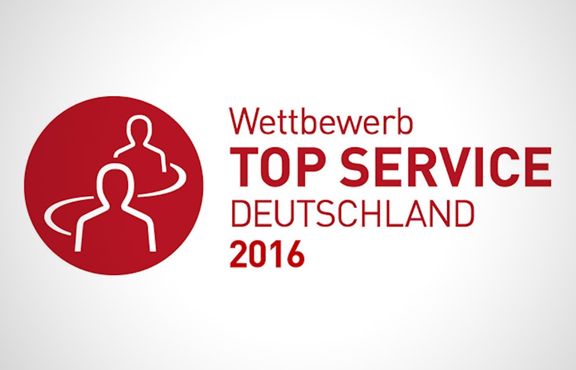 Logo des Wettbewerb "Top Service Deutschland 2016"