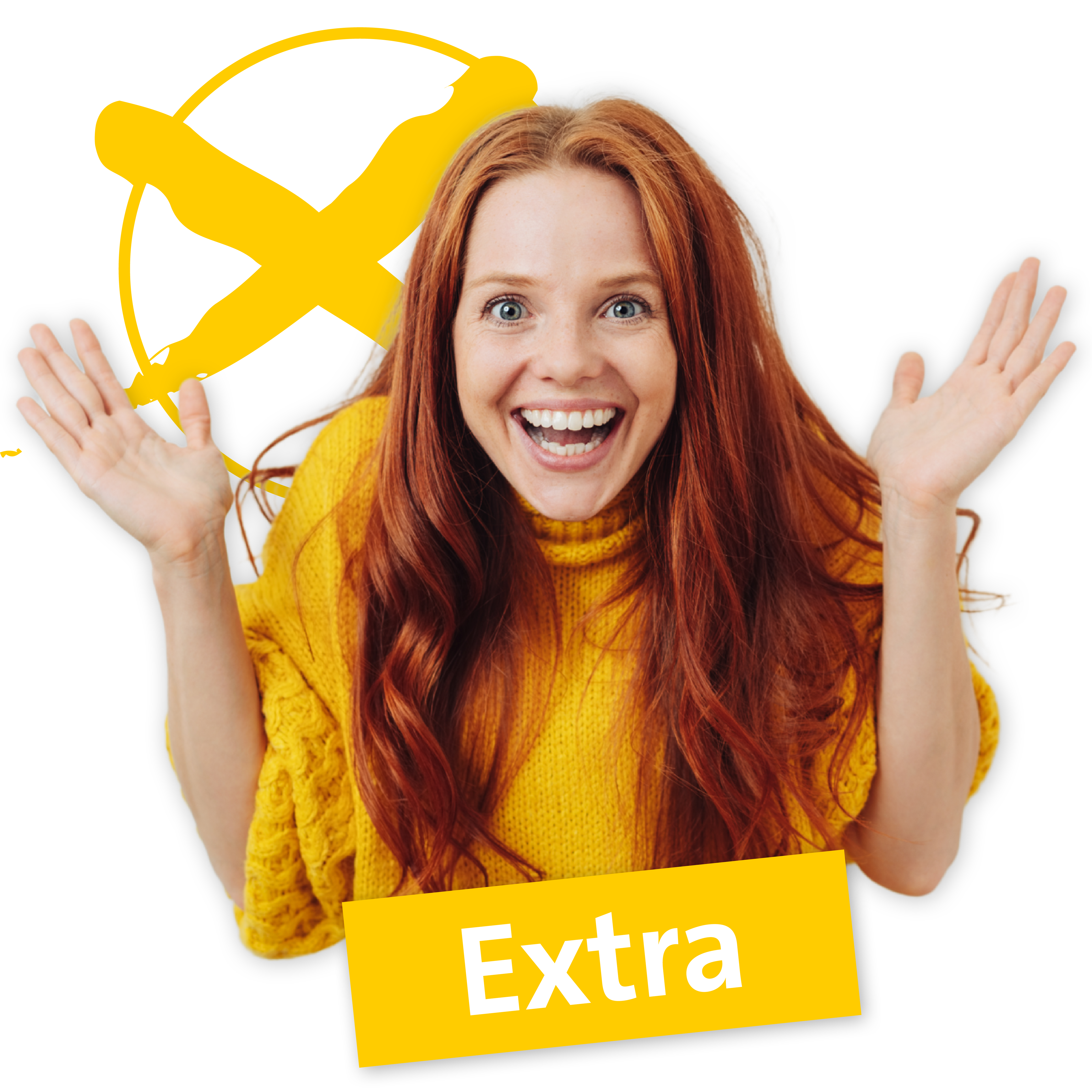 Frau Freude Lachen Extraleistungen