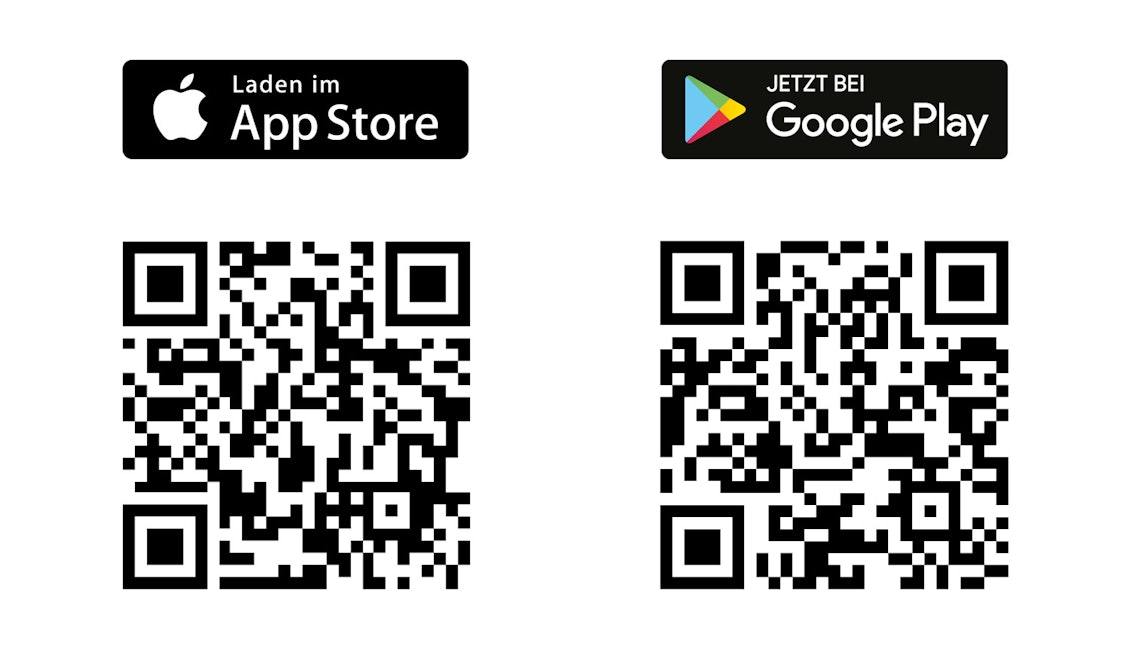 QR-Codes zum Download der ePA für Apple und Android QR-Codes zum Download der ePA für Apple und Android