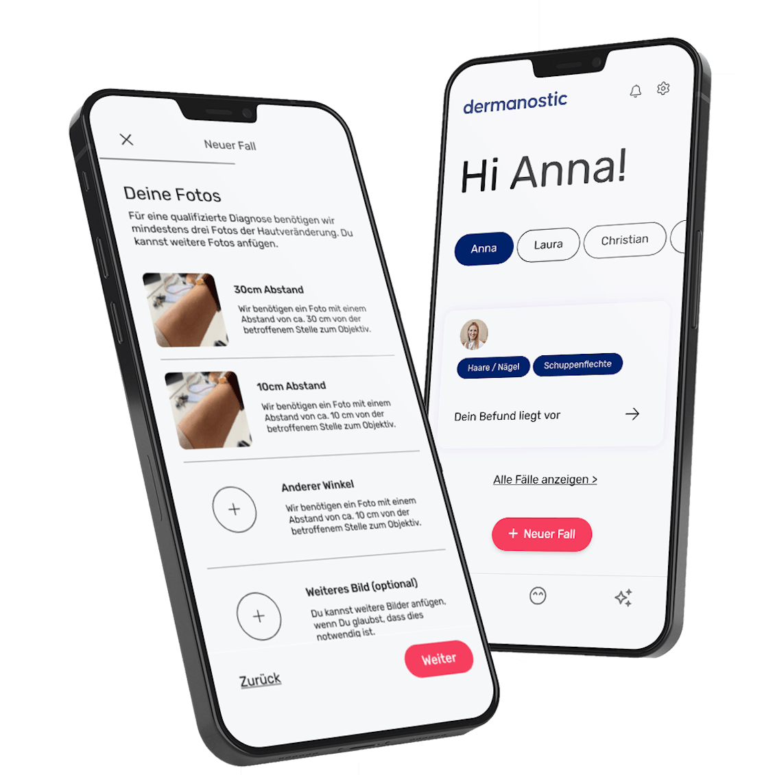 mock up für die Leistung dermanostic