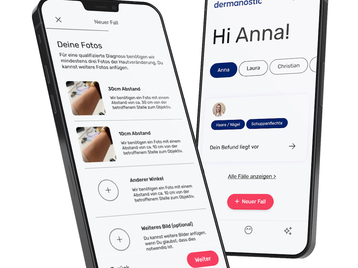 mock up für die Leistung dermanostic