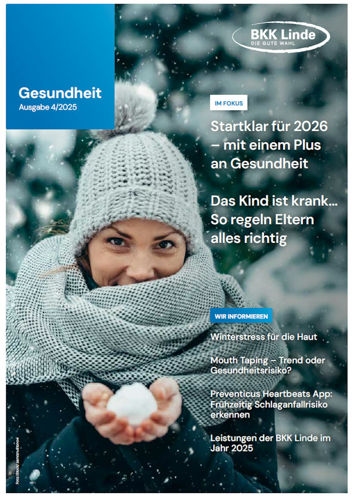 Titelbild des BKK Linde Kundenmagazins Gesundheit 04-2025 Vorschaubild Kundenmagazin Gesundheit, Ausgabe 04-2025