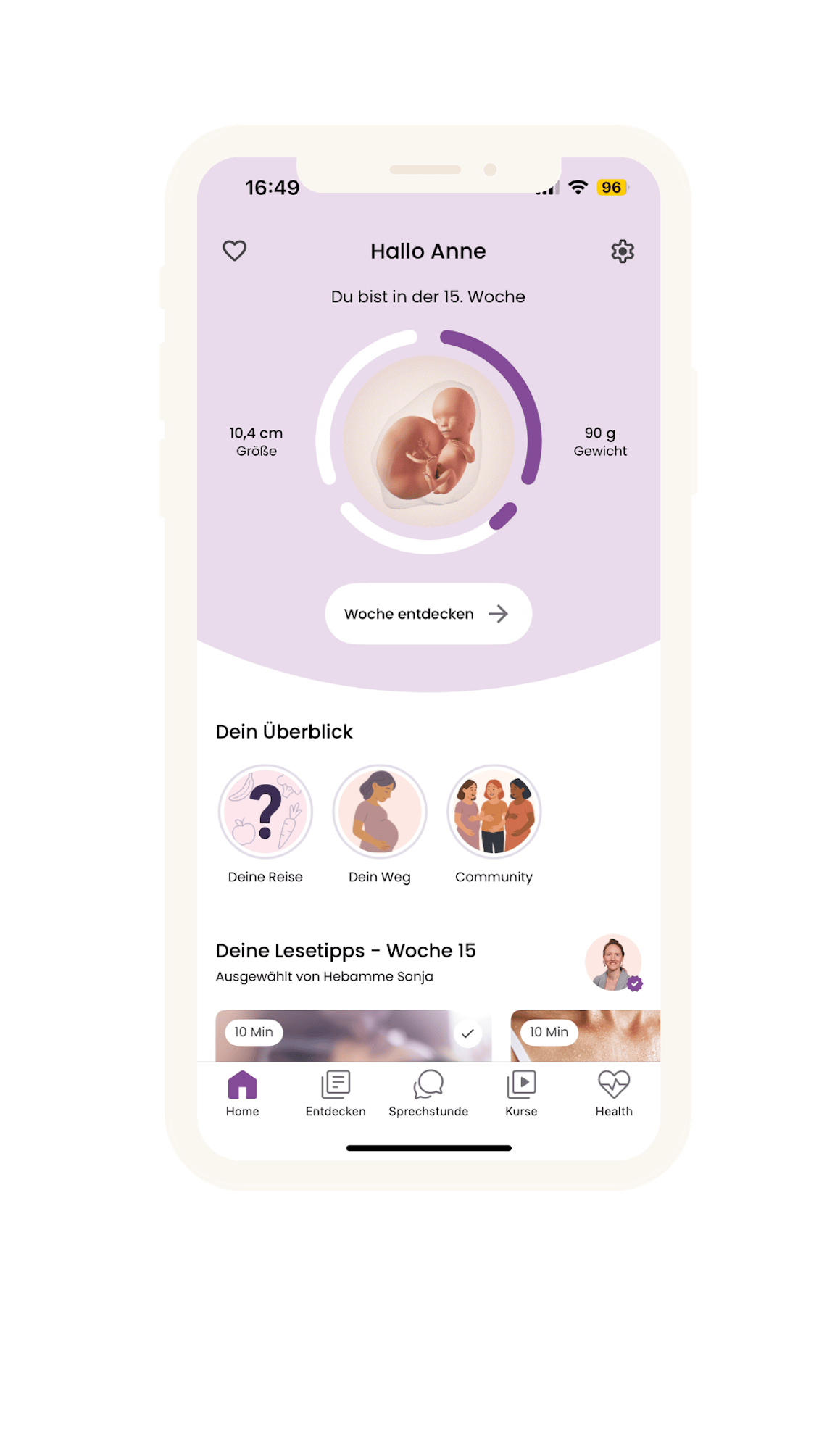 keleya App Home Homeffed der App keleya für Schwangerschaft und Geburt