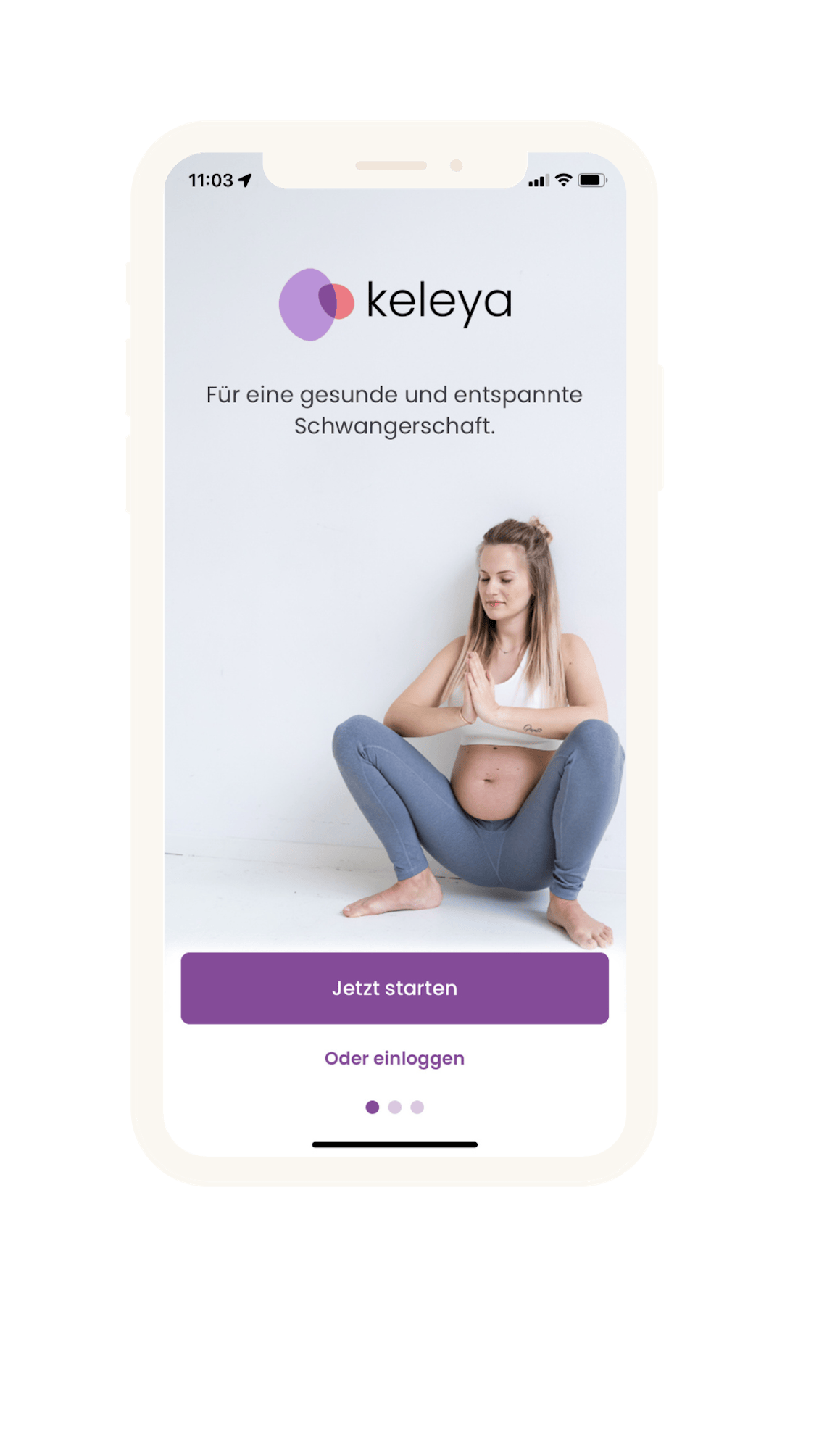 keleya App Start Login Login-Seite der App keleya