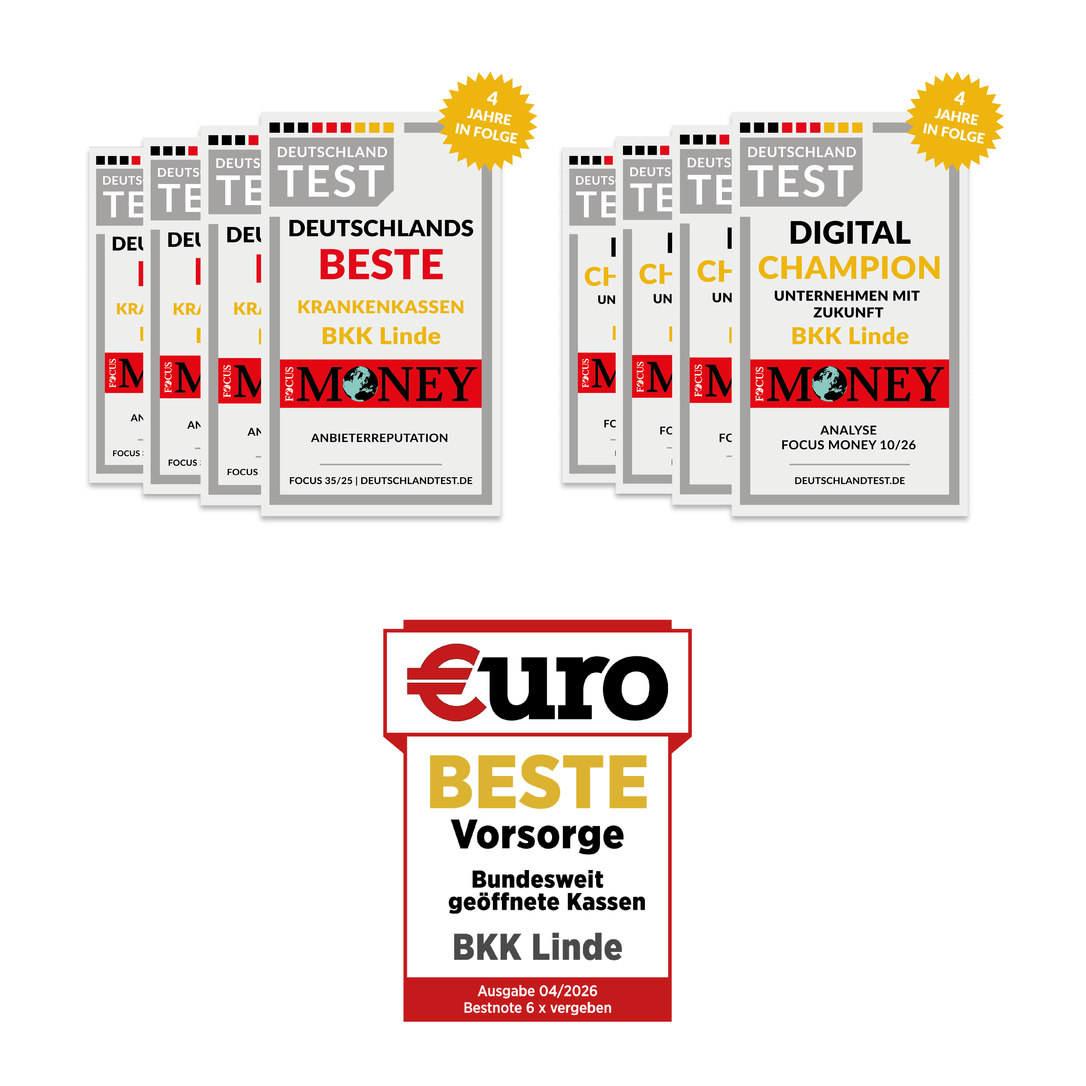 Siegel-Auszeichnungen: Beste Krankenkasse, Digital Champion, Beste Vorsorge