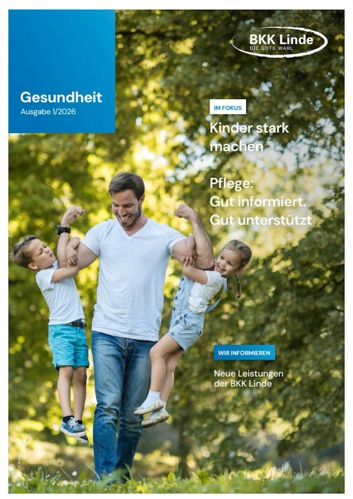 Titelseite des BKK Linde Kundenmagazins, Ausgabe 01-2026 Titel des Kundenmagazins der BKK Linde, Ausgabe 01-2026