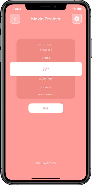 Screenshot showing movie decider randomiser