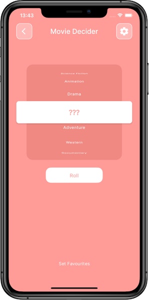 Screenshot showing movie decider randomiser