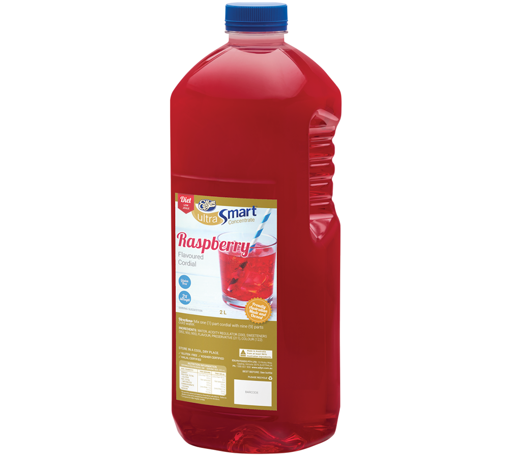 Ultra Smart Diet Cordial Raspberry 2 Lt Bulk Online | Edlyn Foods