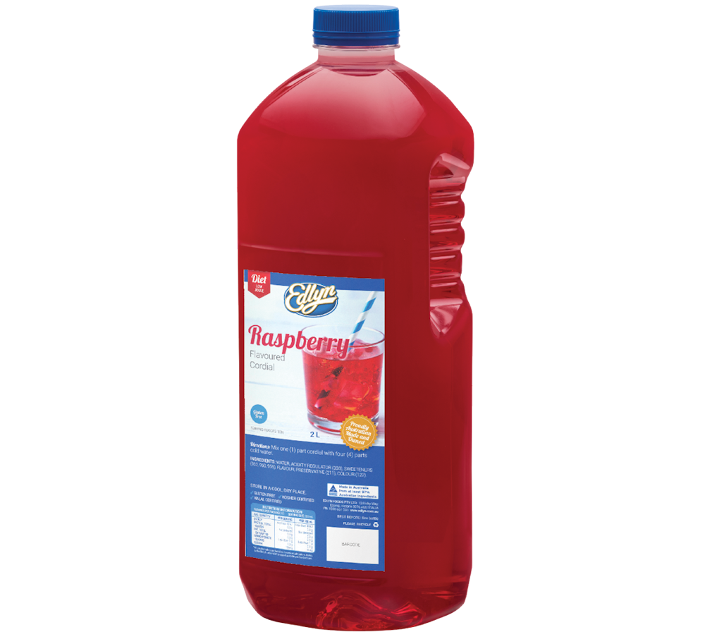 Diet Cordial Raspberry 2Lt Bulk Online | Edlyn Foods