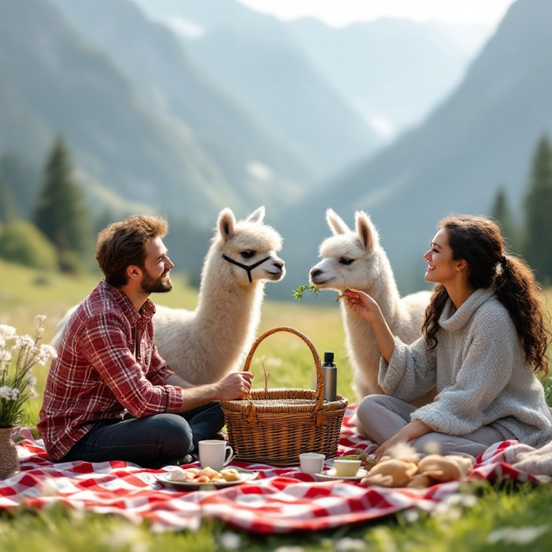 Picnic entre alpacas Image for Picnic entre alpacas