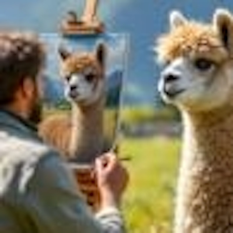 Peindre au milieu des alpagas Image for Peindre au milieu des alpagas