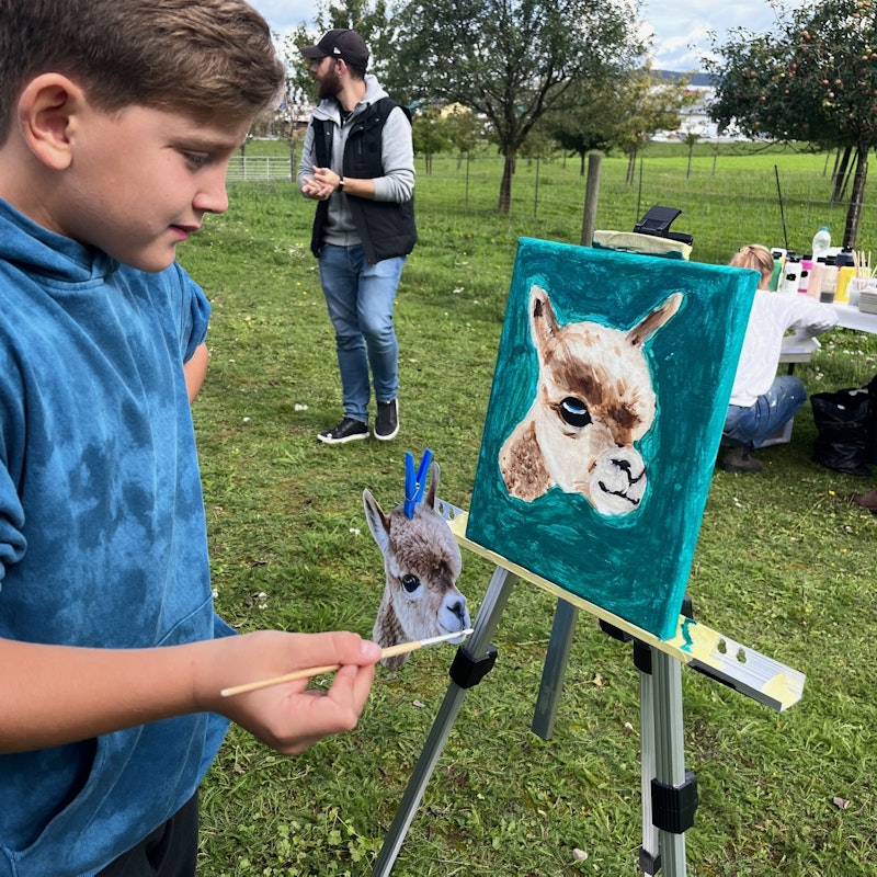 Peindre au milieu des alpagas Image for Peindre au milieu des alpagas