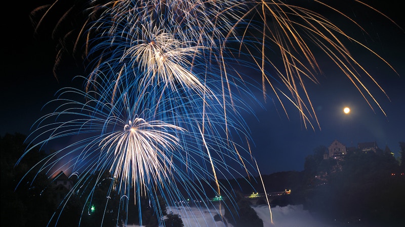 Great Rhine Falls Fireworks Image for Great Rhine Falls Fireworks