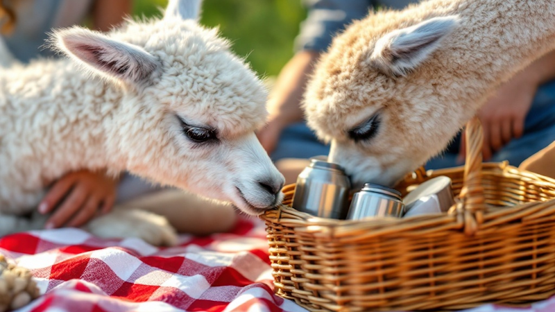 Picknick inmitten Alpakas Image for Picknick inmitten Alpakas