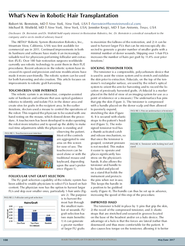 What’s New in Robotic Hair Transplantation