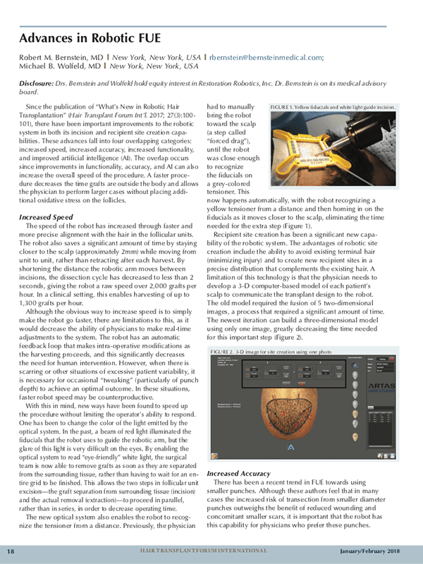 Advances in Robotic FUE