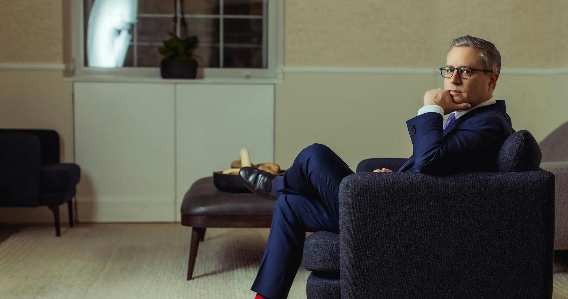 Dr. Wolfeld sitting in chair