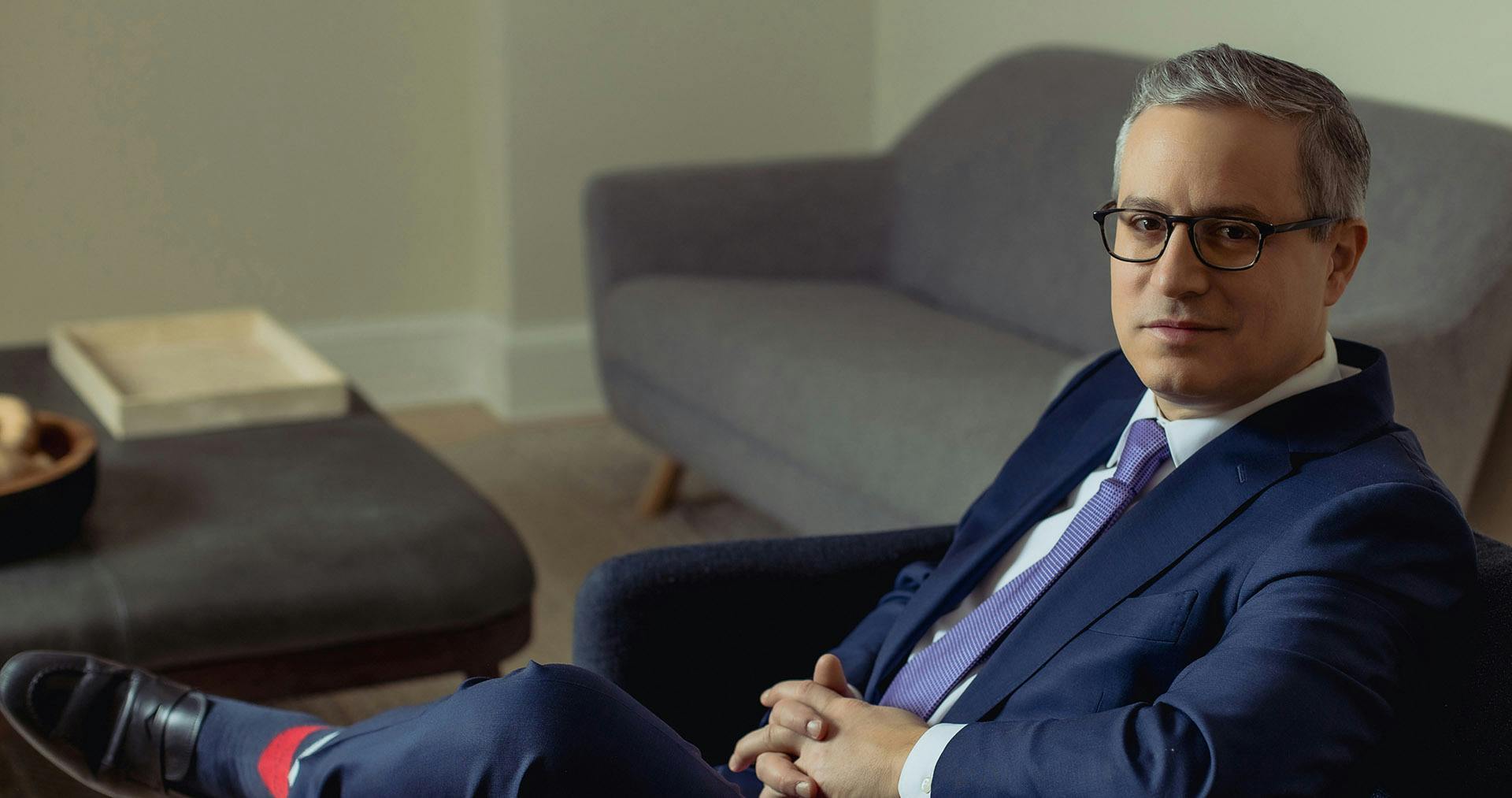 Dr. Wolfeld sitting in chair