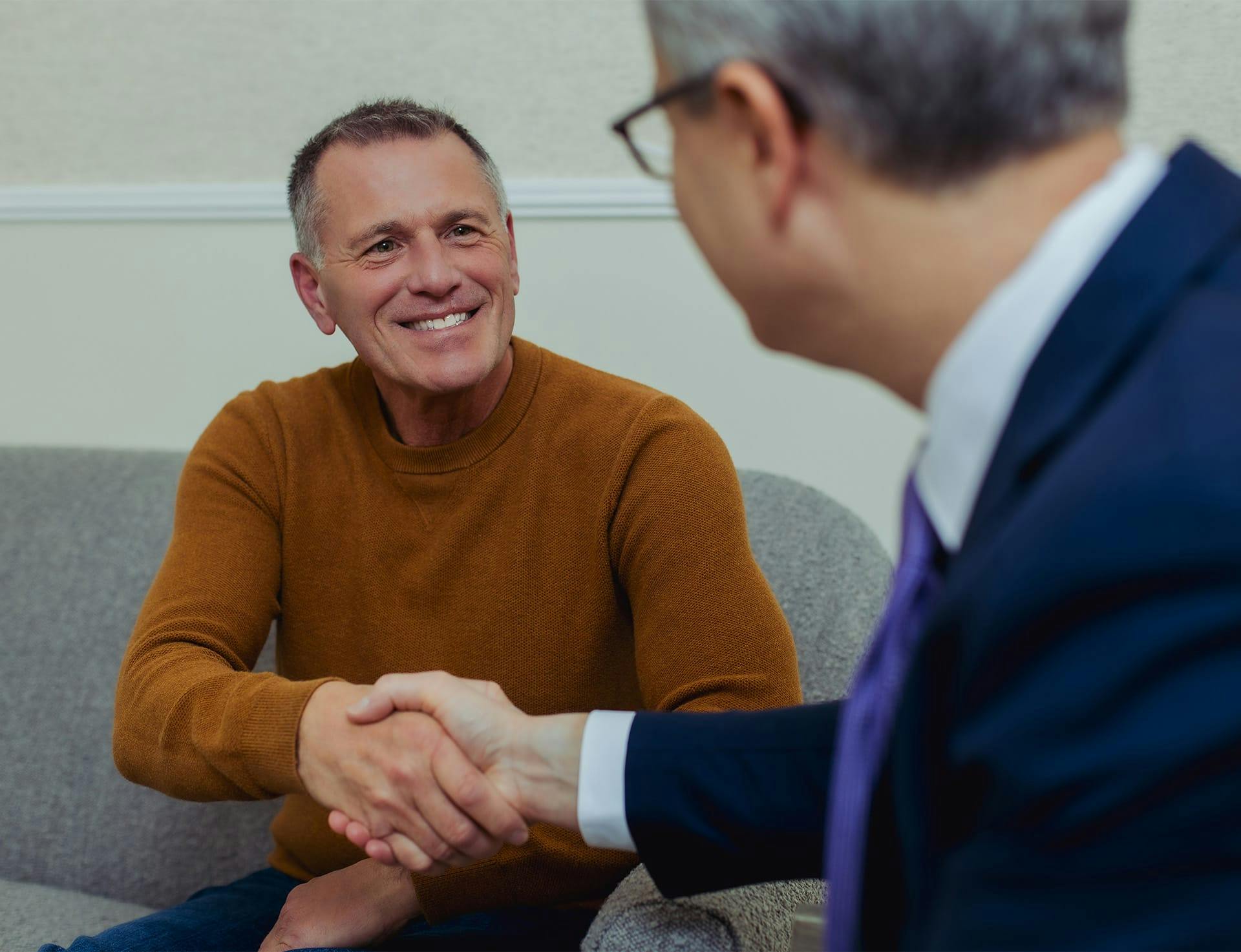 Dr. Wolfeld and patient during consultation