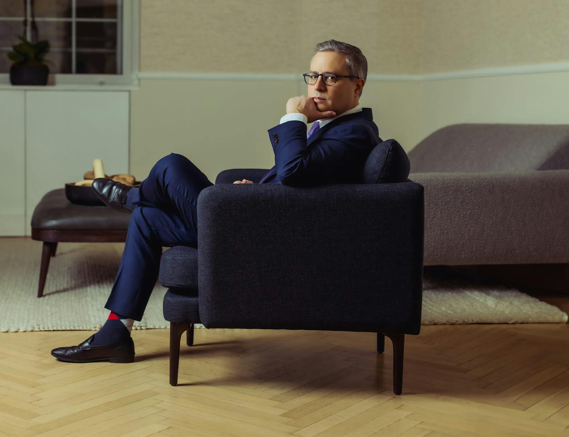 Dr. Wolfeld sitting in chair