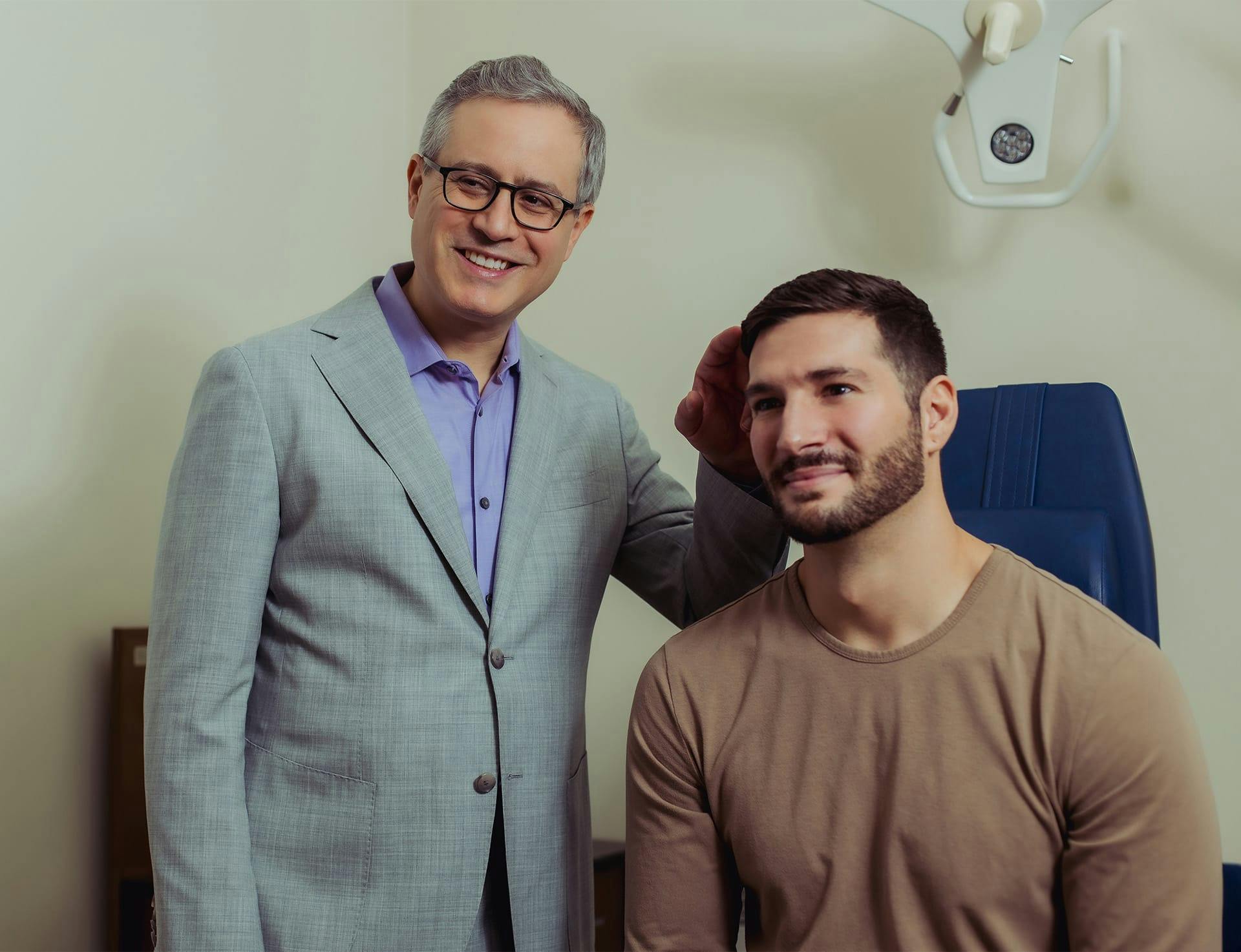 Dr. Wolfeld and patient during consultation
