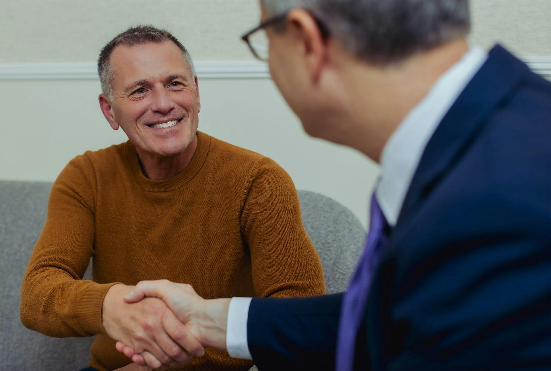 Dr. Wolfeld and patient during consultation