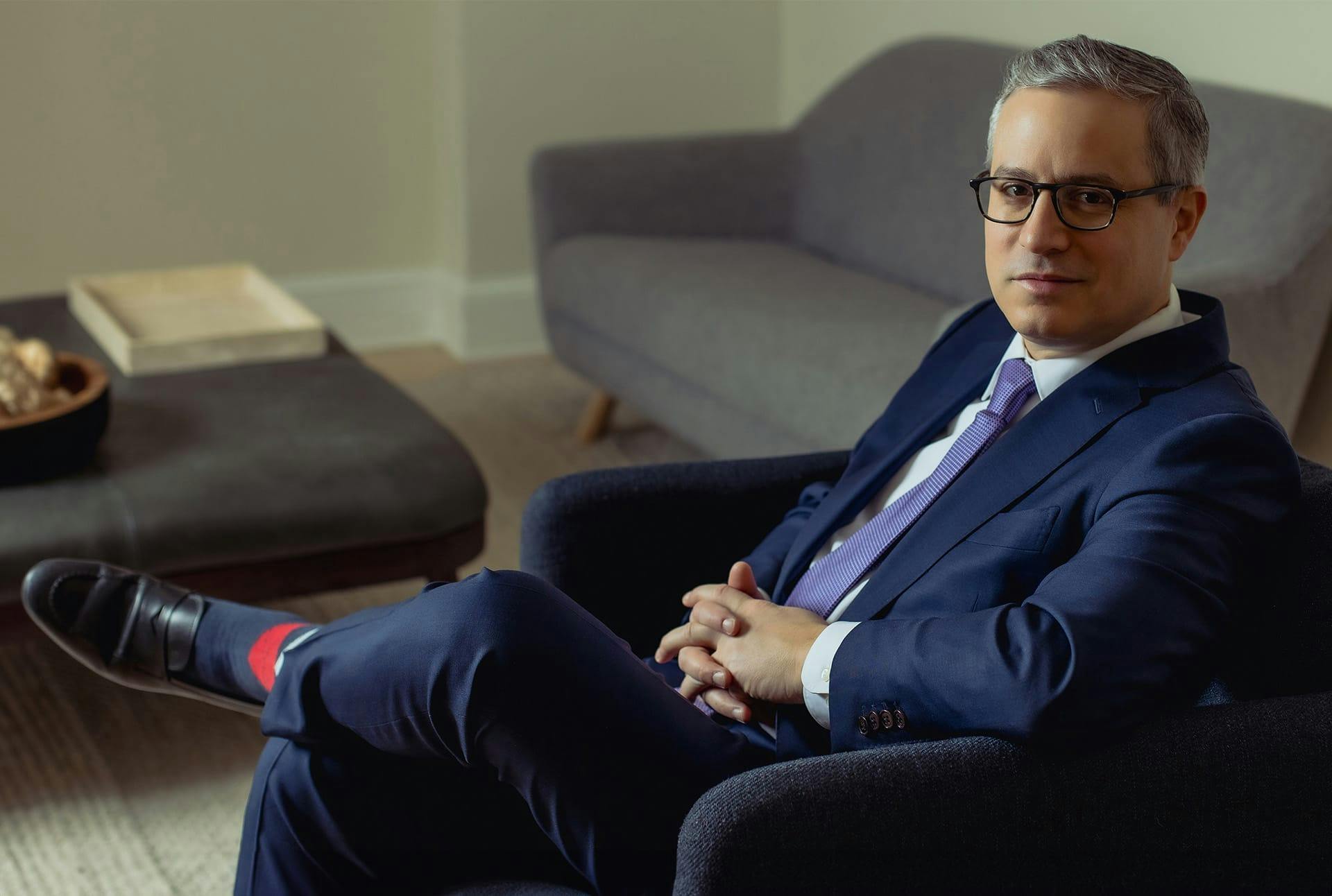Dr. Wolfeld sitting in chair