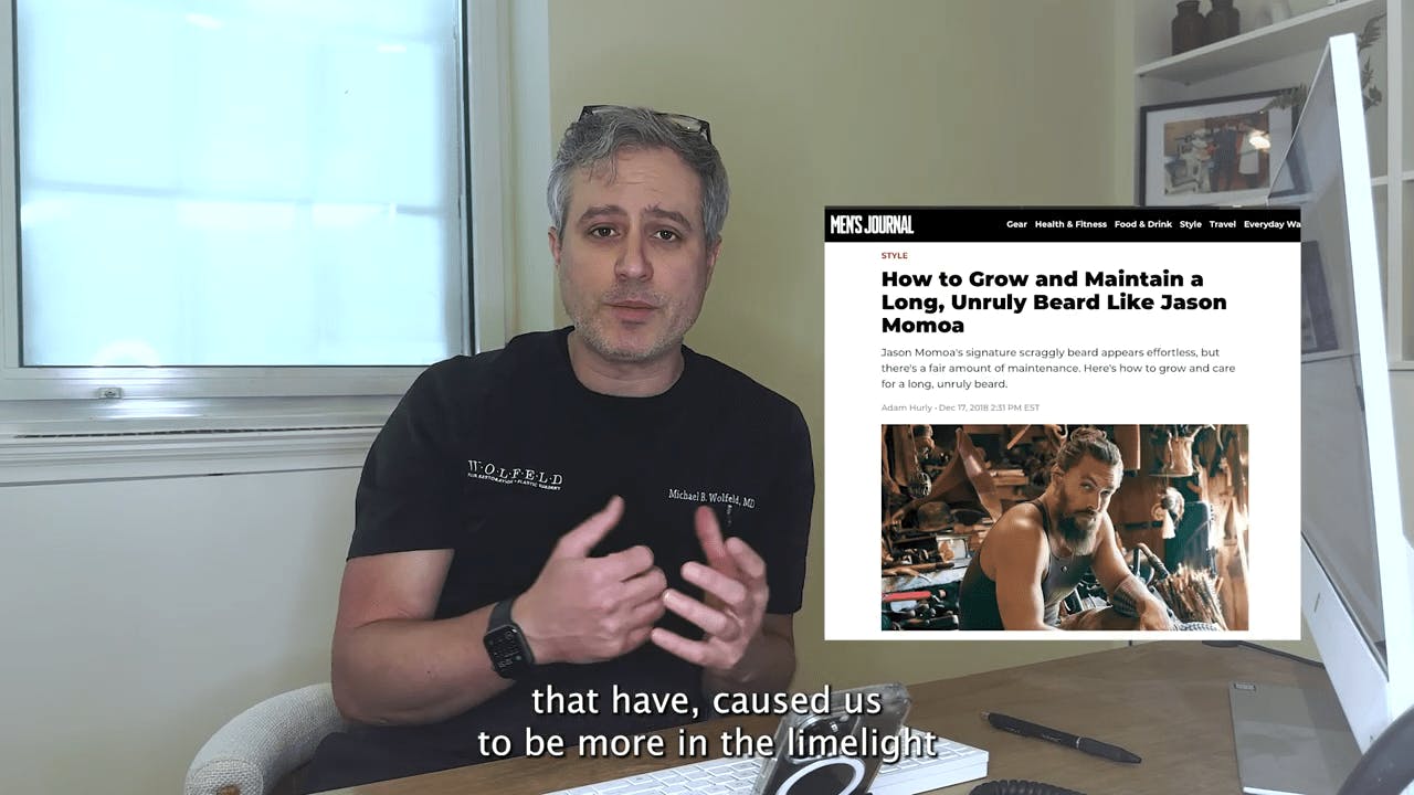 beard transplant video screenshot