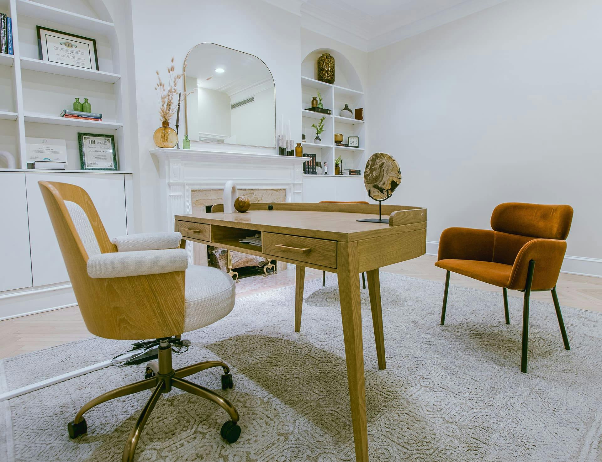 chairs and a desk