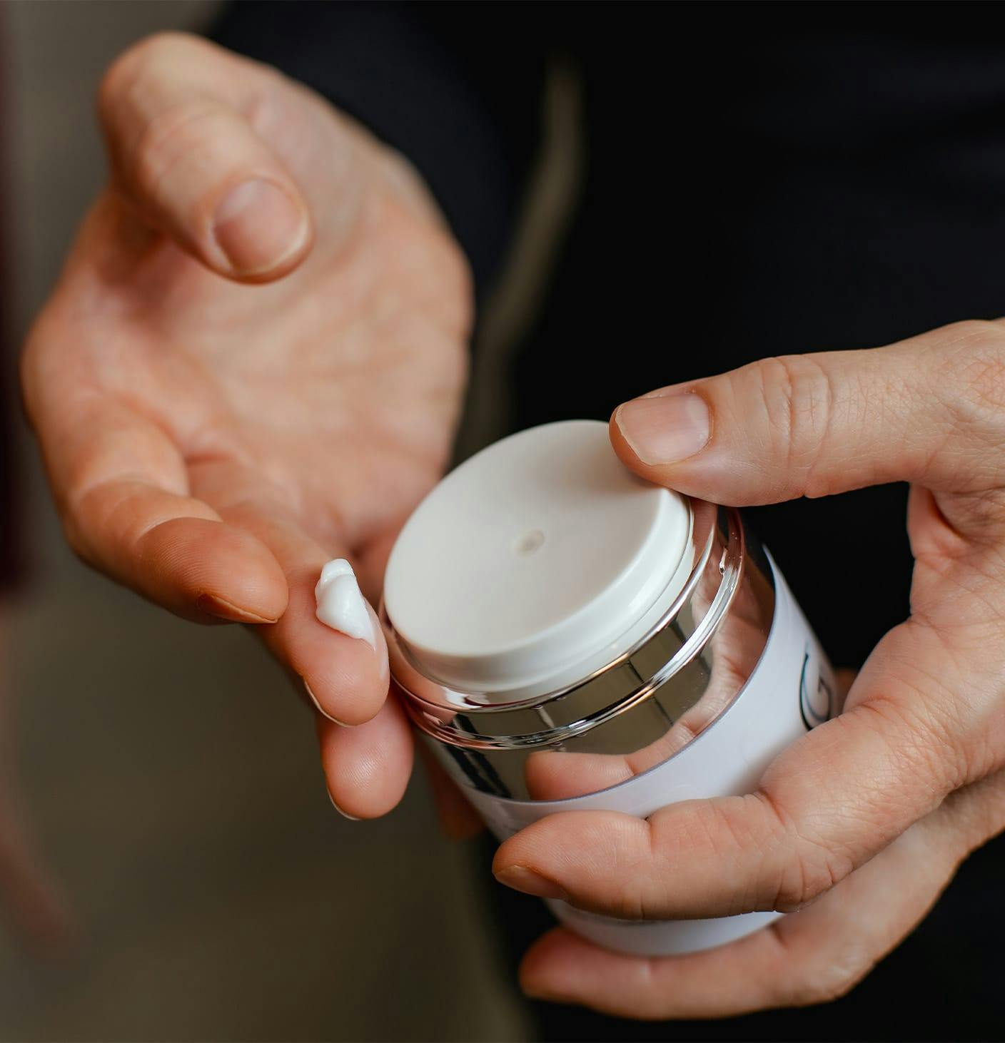 person holding a product