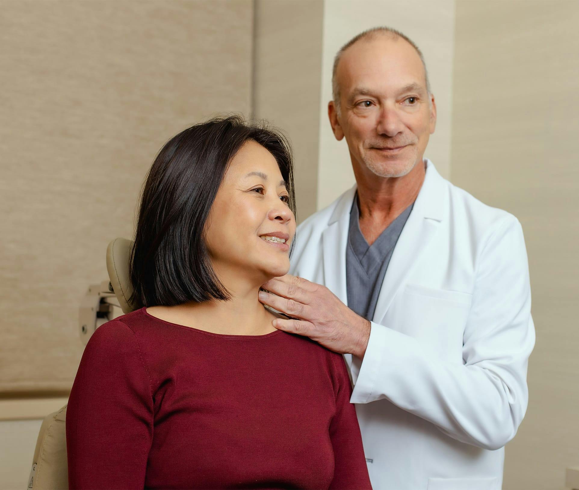 doctor showing patient her results