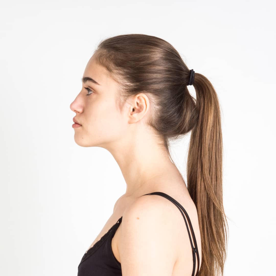 side profile of a woman