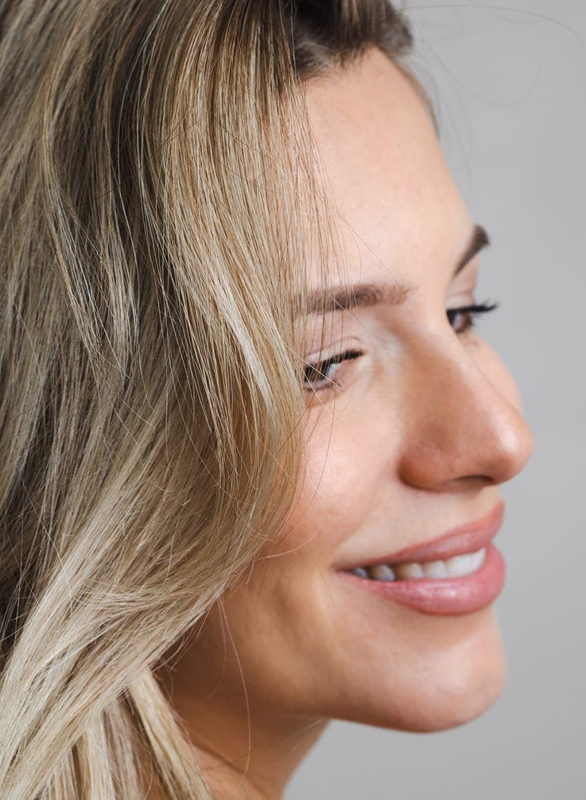 close up of a woman's neck