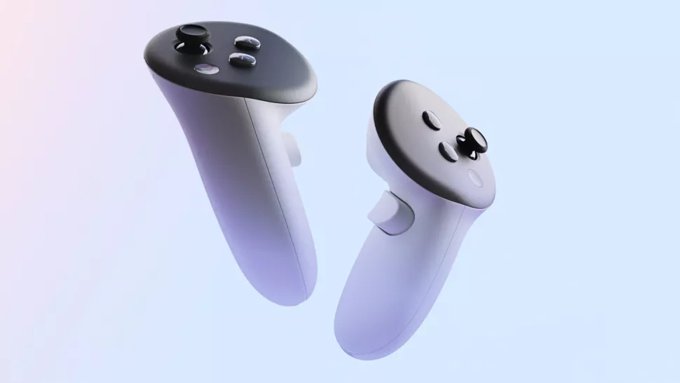 A rendering of the Quest 3 controllers