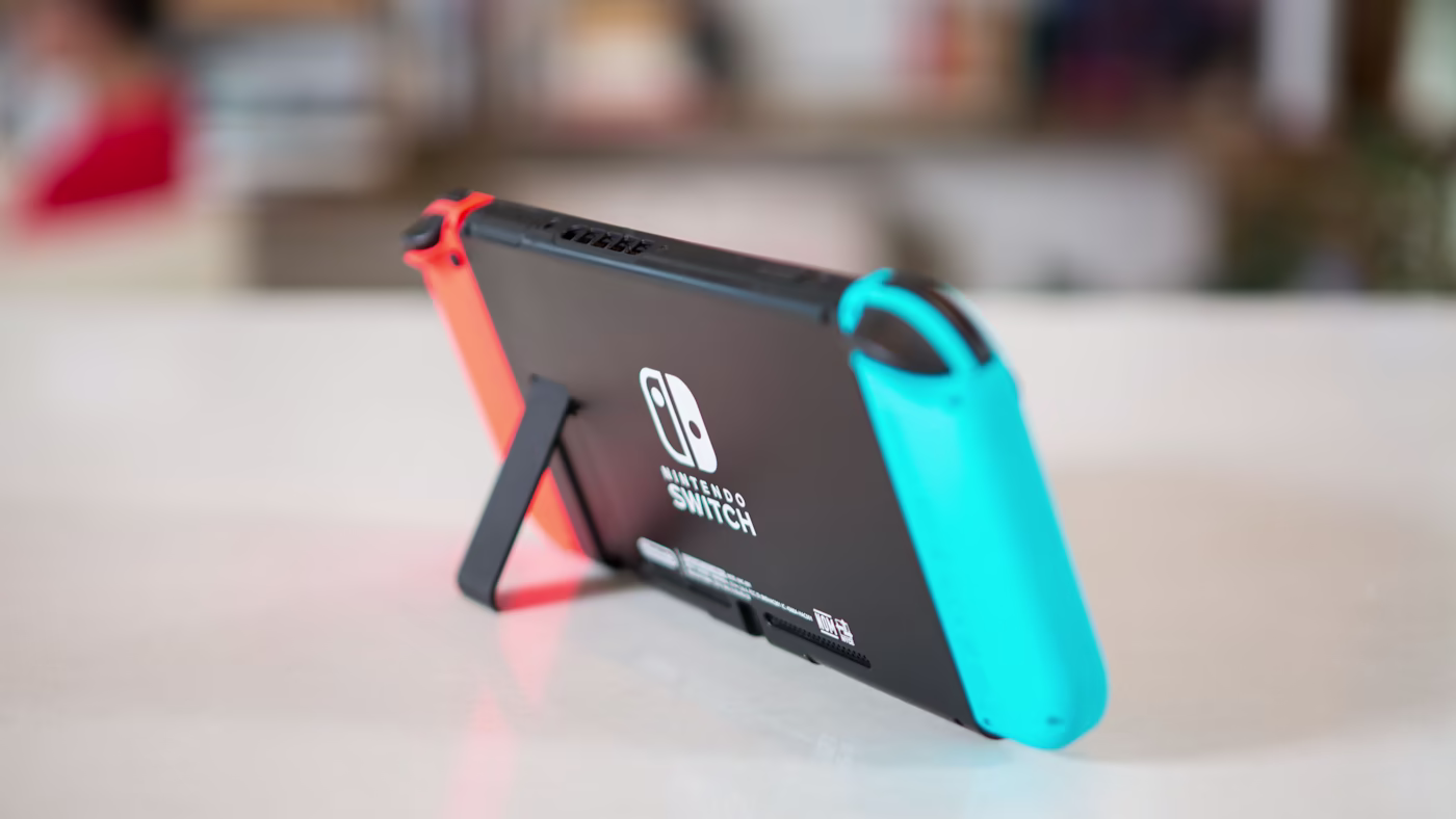 A photo of a Nintendo Switch