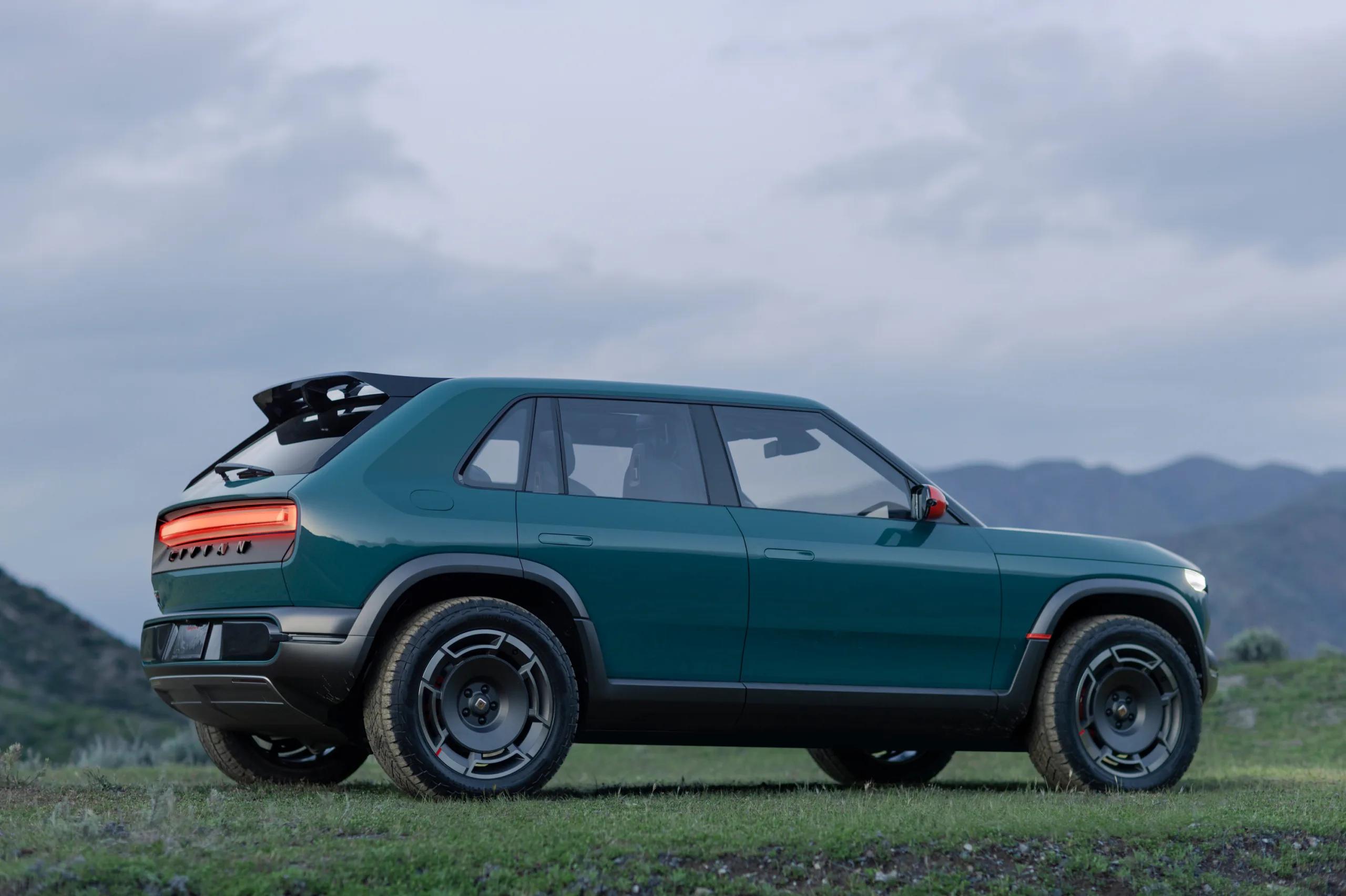 Side-view of the Rivian R3X