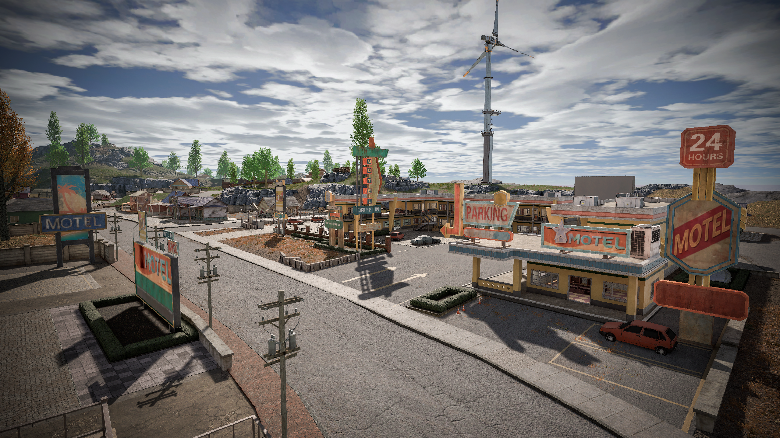 Contractors Showdown In-Game screenshot of small town