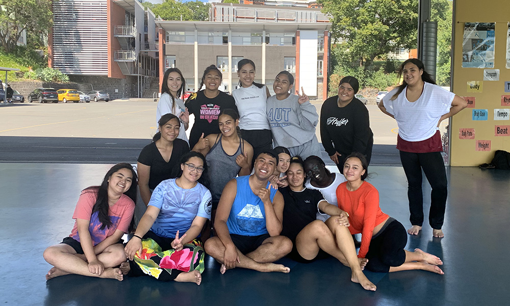 Xavier with Auckland Girls Grammar Year 12 Dance Class